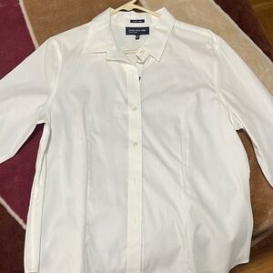 Jones New York Women's White Button Down Shirt
